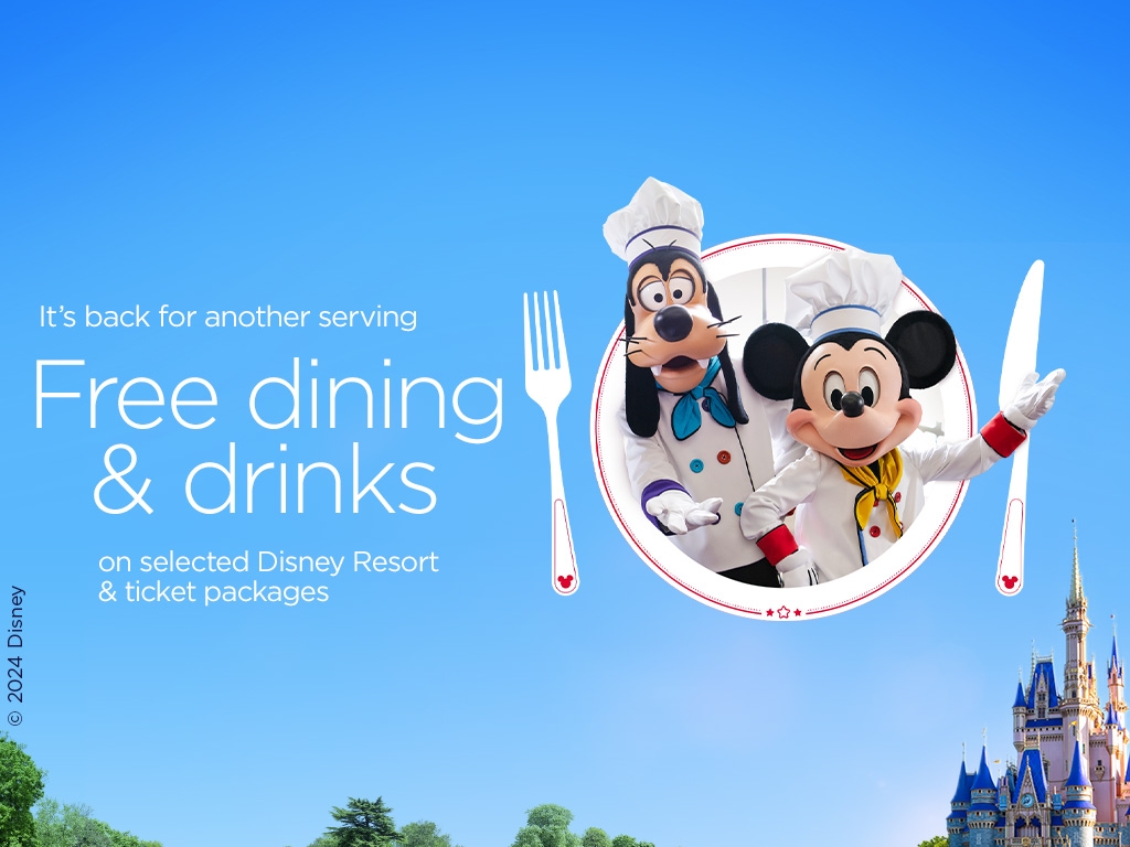 Disney's Free Dining and Drinks offer